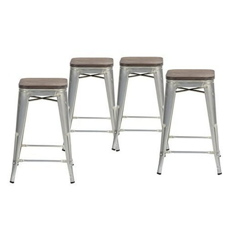 set of four bar stools stool seat this button opens dialog that displays additional images for this product with the option to zoom in or out buschman set of four galvanized wooden seat 24 inches counter high set of four bar stools stool seat this button opens dialog that displays additional images for this product with the option to zoom in or out buschman set of four galvanized wooden seat 24 inches counter high